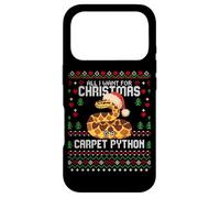 Carcasa para iPhone 17 Pro Suéter Feo de Navidad con Texto en inglés All I Want Carpet Python