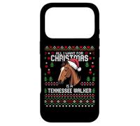 Carcasa para iPhone 17 Pro Suéter navideño de Tennessee Walker Horse, Feo, con Forma de Caballo