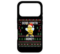 Carcasa para iPhone 17 Pro Suéter navideño Dear Santa Bee Beekeeper Honey Ugly
