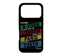 Carcasa para iPhone 17 Pro Summer Holiday Travel Shirts, New York London Paris Tokyo