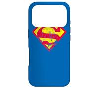 Carcasa para iPhone 17 Pro Superman Classic Yello & Red Logo Distressed