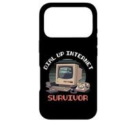 Carcasa para iPhone 17 Pro Superviviente de Internet por línea telefónica Divertido