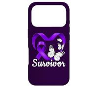 Carcasa para iPhone 17 Pro Superviviente de la Violencia doméstica, corazón Morado