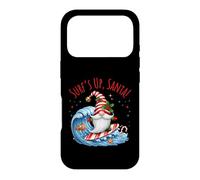 Carcasa para iPhone 17 Pro Surf's Up - Divertido gnomo navideño de Papá Noel