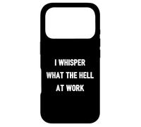 Carcasa para iPhone 17 Pro Susurro Qué diablos en el Trabajo | Humor de Oficina con Cita Divertida