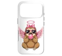 Carcasa para iPhone 17 Pro Sweet Valentine's Day Sloth Angel with Pink Wings