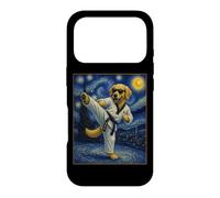 Carcasa para iPhone 17 Pro Taekwondo Golden Retriever Art Coreano Tae Kwon Do Dog
