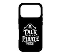 Carcasa para iPhone 17 Pro Talk Like A Pirate Day Funny Accent Skull Crossbones Gráfico