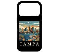 Carcasa para iPhone 17 Pro Tampa Florida Retro Vintage Skyline Bay Waterfront Atardecer