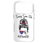 Carcasa para iPhone 17 Pro Tang Soo Do Mom Life Karate Mamás Cabello desordenado