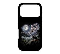 Carcasa para iPhone 17 Pro Tapir Aullando a la Luna Selva Lluvia Bosque Noche