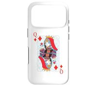 Carcasa para iPhone 17 Pro Tarjeta de Blackjack de Cartas de póquer de Queen of Diamonds