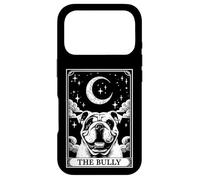 Carcasa para iPhone 17 Pro Tarot Tarjeta Vintage Luna Creciente Bulldog Bully Dog Mom