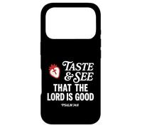 Carcasa para iPhone 17 Pro Taste and See That Lord is Good Psalm 34:8 Christian Verse