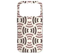 Carcasa para iPhone 17 Pro Taupe Mocha Ivory Arcs Stacked Halves Mid-Century Pattern