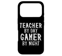 Carcasa para iPhone 17 Pro Teacher by Day Gamer by Night Funny School Gaming Teacher