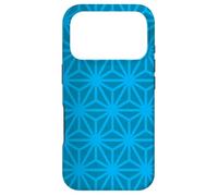 Carcasa para iPhone 17 Pro Teal Blue Cubes Hexagons Triangles Box Mesh Pattern
