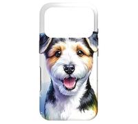 Carcasa para iPhone 17 Pro Teddy Roosevelt Terrier Perro Acuarela Obra de Arte
