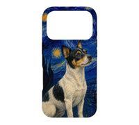 Carcasa para iPhone 17 Pro Teddy Roosevelt Terrier Perro Van Gogh Noche Estrellada