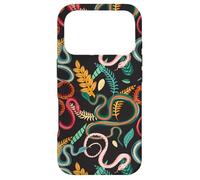 Carcasa para iPhone 17 Pro Teléfono con patrón de Serpiente Floral exótico