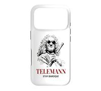 Carcasa para iPhone 17 Pro Telemann Stay Baroque Funny Compositor de música clásica