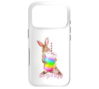 Carcasa para iPhone 17 Pro Tengo Esta Linda Bebida de batido con Forma de arcoíris con Forma de Conejito Que es motivadora