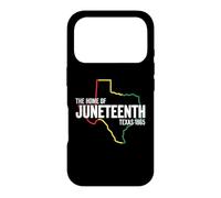 Carcasa para iPhone 17 Pro Texas El Hogar De Juneteenth 1865 TX Negro Libertad Esclavitud
