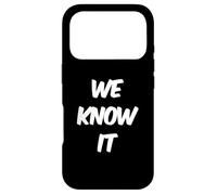 Carcasa para iPhone 17 Pro Texto de Humor Divertido Divertido para la Gente Citas Divertidas Lo conocemos