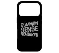 Carcasa para iPhone 17 Pro Texto de Humor Divertido Gente Divertida Sentido común requerido