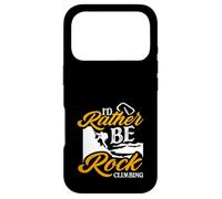 Carcasa para iPhone 17 Pro Texto de pasatiempo al Aire Libre I Would Rather Be Rock Climbing