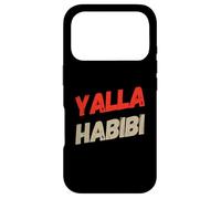 Carcasa para iPhone 17 Pro Texto Divertido Yalla Habibi Significa Let's Go My Love Arabic Habibi
