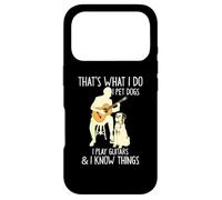 Carcasa para iPhone 17 Pro That What I Do I Pet Dogs I Play Guitars & I Know Things