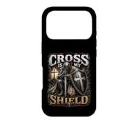 Carcasa para iPhone 17 Pro The Cross Is My Shield Christian Warrior Design Armor of God