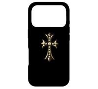 Carcasa para iPhone 17 Pro The Golden Beryl Cross Pave Diamonds