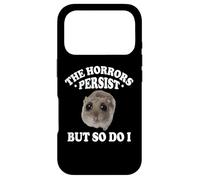Carcasa para iPhone 17 Pro The Horrors Persist But So Do I Sad Hamster Meme Lover