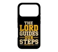 Carcasa para iPhone 17 Pro The Lord Guides Our Steps Proverbios 16:9 Versículo de la Biblia