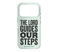 Carcasa para iPhone 17 Pro The Lord Guides Our Steps Proverbios 16:9 Versículo de la Biblia