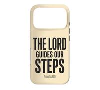 Carcasa para iPhone 17 Pro The Lord Guides Our Steps Proverbios 16:9 Versículo de la Biblia