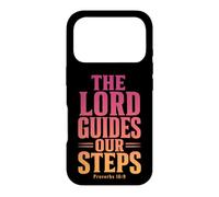 Carcasa para iPhone 17 Pro The Lord Guides Our Steps Proverbios 16:9 Versículo de la Biblia