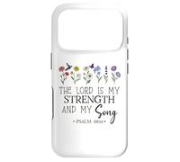 Carcasa para iPhone 17 Pro The Lord is My Strength and My Song Christian Psalm 118:14