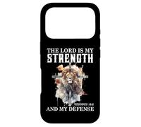 Carcasa para iPhone 17 Pro The Lord is My Strength & My Defense Bible Lion Exodus 15:2