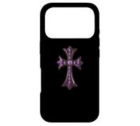 Carcasa para iPhone 17 Pro The Pave Diamonds Amethyst Cross