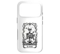 Carcasa para iPhone 17 Pro The Reader Tarot Card Skeleton Reading Book Lover