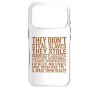 Carcasa para iPhone 17 Pro They Didn'T Steal Slaves Black History Month Melanin Queen