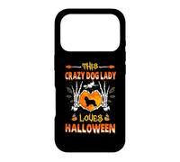Carcasa para iPhone 17 Pro This Crazy Dog Lady Old English Sheepdog Loves Halloween