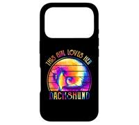 Carcasa para iPhone 17 Pro This Girl Loves Her Dachshund Dog Puppy Hippie Tie Dye