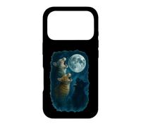 Carcasa para iPhone 17 Pro Three Cats Howling At The Moon 3 Cat Moon