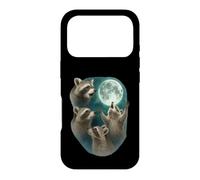 Carcasa para iPhone 17 Pro Three Raccoons Howling At The Moon 3 Raccoon Moon