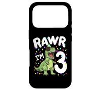 Carcasa para iPhone 17 Pro Three Rawr I'm 3 Years Old T Rex Dinosaur 3er Birthday Boys