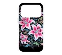 Carcasa para iPhone 17 Pro Tiger Lilies Blue White Pink Summer Spring Flowers Lily Buds